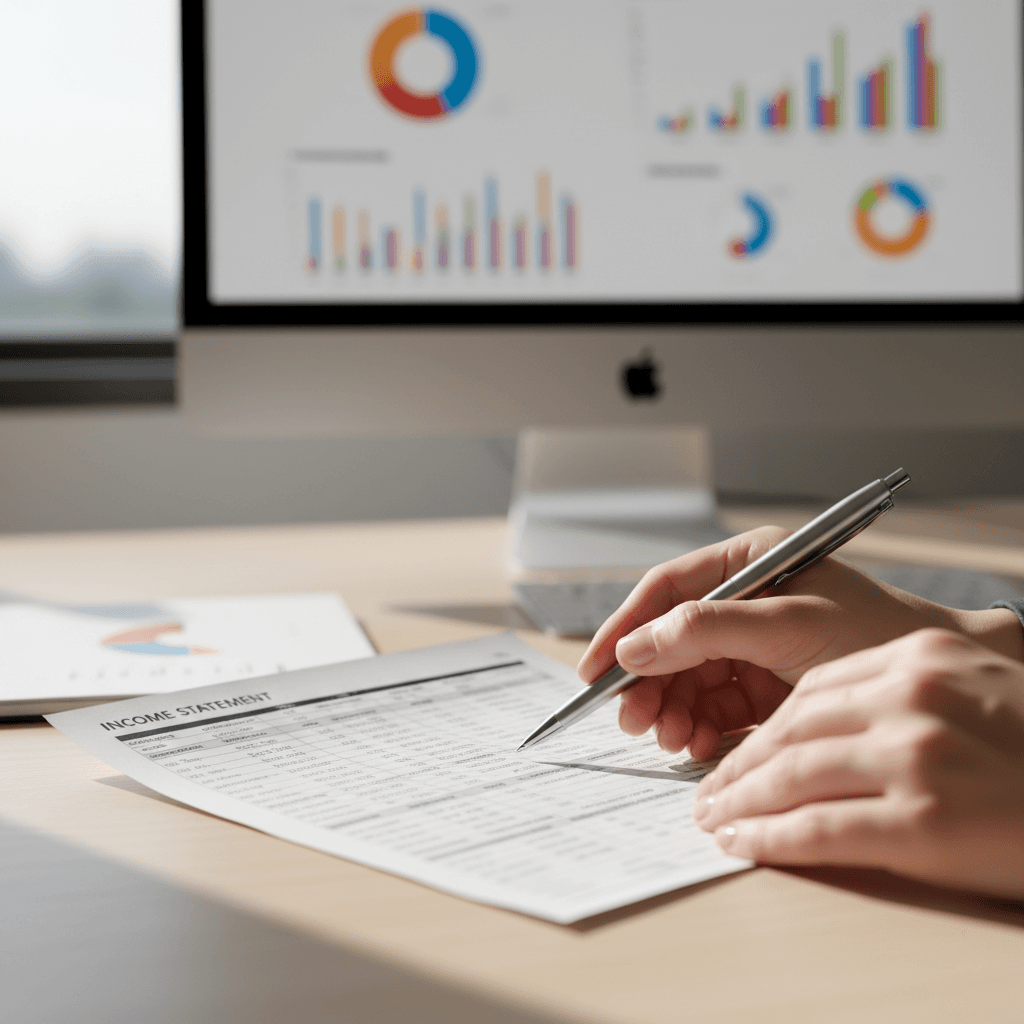 Professional reviewing financial documents and investment charts